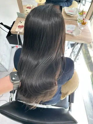 ミディアム ✨透明感カラー/縮毛 恵比寿HAYATO✨のヘアスタイル