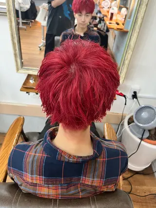 ミディアム カラー メンズ 🫧ハイトーン/ ブリーチ🫧白石航汰のヘアスタイル