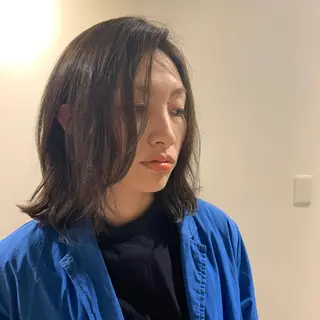 ミディアム カラー コウノス マサコのヘアスタイル