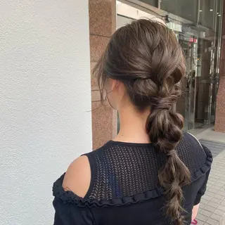 ロング ヘアアレンジ 心斎橋/ヘアセット MASAKIのヘアスタイル