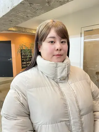 セミロング カラー 竹内 柚子のヘアスタイル