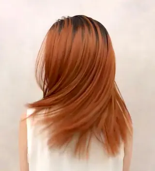 セミロング カラー カット・ブリーチ TAIGAのヘアスタイル