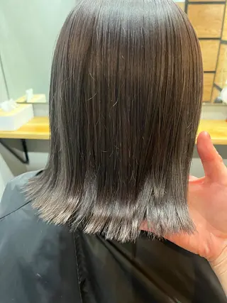 ミディアム カラー パーマ ヘアアレンジ メンズ キッズ ネイル マツエク・マツパ アイブロウ 久木原 ゆりのヘアスタイル