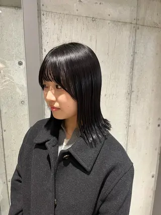 ミディアム カラー ヘアアレンジ ボブ×艶カラー 特化・リクト💥のヘアスタイル