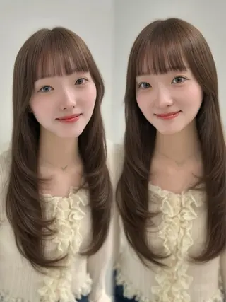 ロング カラー 上品モテヘア🩶 karen🩶のヘアスタイル