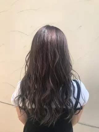 ロング カラー 三代 ゆりあのヘアスタイル