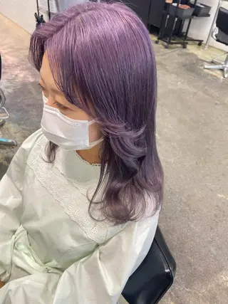 セミロング カラー 💗💗韓国レイヤー yu-ki💗💗のヘアスタイル
