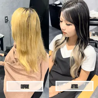 ミディアム カラー プルエクステ/透明感 カラー✨KAZUKIのヘアスタイル