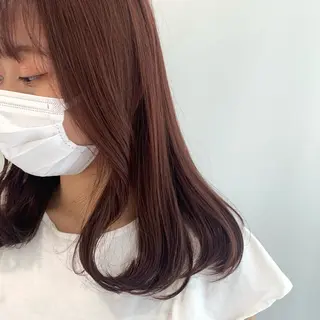 ミディアム カラー 松浦ゆずき 韓国/ 診断/ダウンパーマのヘアスタイル