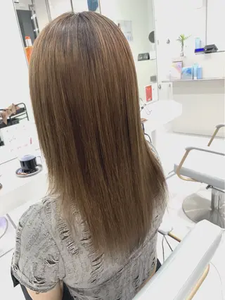ロング パーマ ブリーチでもできる 縮毛矯正相原慎🌈のヘアスタイル