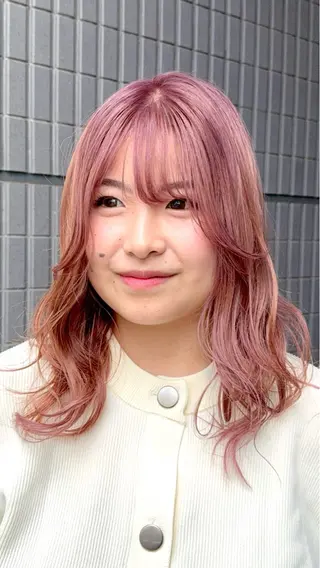 ミディアム 韓国レイヤー 🎀ダブルカラーのヘアスタイル