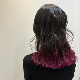 ミディアム カラー 韓国風🌷✨ 守屋紗希のヘアスタイル