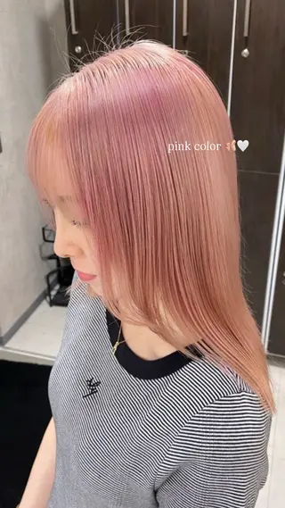 セミロング ふわモテ/艶カラー yuki♡♡のヘアスタイル