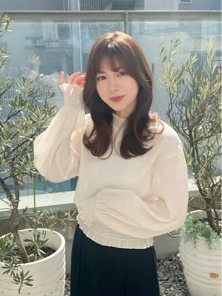 セミロング 隅野 恭生のヘアスタイル