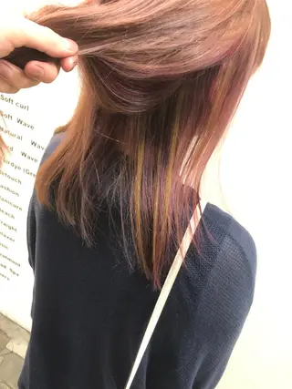 ミディアム カラー 東條 克義のヘアスタイル