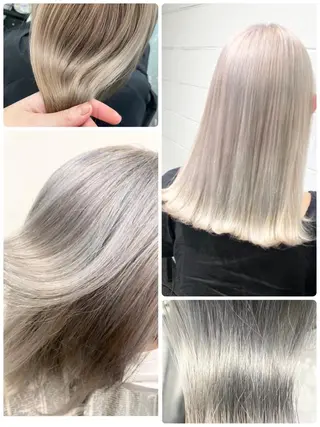 セミロング カラー ヘアアレンジ メンズ ブリーチ　ハイトーン 特化🌈フジタハルキのヘアスタイル