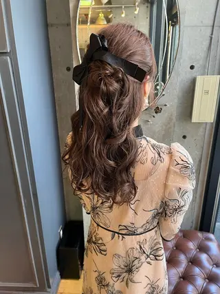 ヘアアレンジ 暖色カラー/ピンク カラー/HARUKAのヘアスタイル