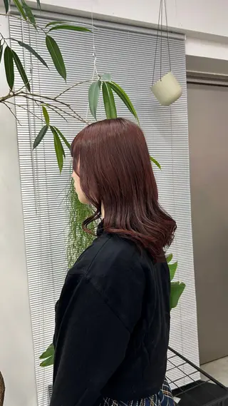 ミディアム 櫻木李紗/暖色カラー 透明感カラーのヘアスタイル