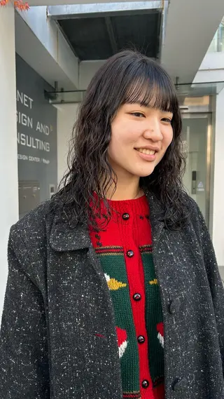 カラー パーマ じゅわっと暖色カラー 🍊Moemiのヘアスタイル