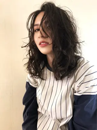 セミロング パーマ マンツーマン施術✂︎ machikaのヘアスタイル