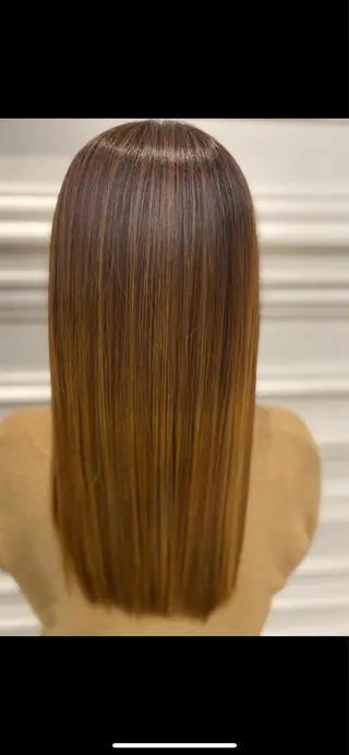 セミロング 髪質改善イノアカラー 富澤ショウタのヘアスタイル