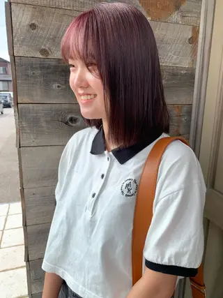 ミディアム カワサキ マホのヘアスタイル