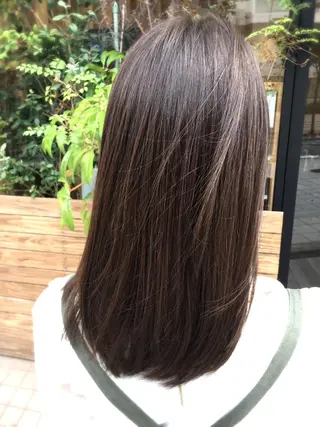 セミロング カラー 髪質改善 大内翔太のヘアスタイル
