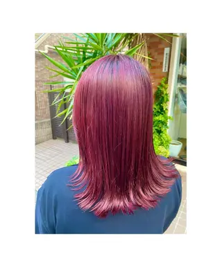 ミディアム カラー やました りなのヘアスタイル