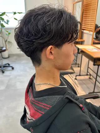 パーマ メンズ 保立/フェザーパーマ /メンズカット千葉のヘアスタイル