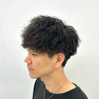 ショート パーマ メンズ 【メンズパーマ特化】 🍏網中勇喜のヘアスタイル