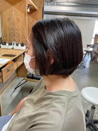 ミディアム 暖色ボブ 🍊rikakoのヘアスタイル