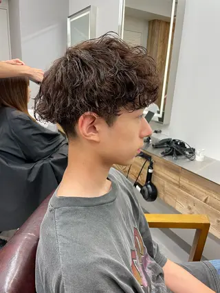 ショート カラー パーマ ヘアアレンジ メンズ 🔥メンズ特化🔥 木村 祐太のヘアスタイル