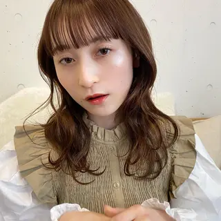 セミロング カラー 🪭risa 暖色/レイヤー🪭のヘアスタイル