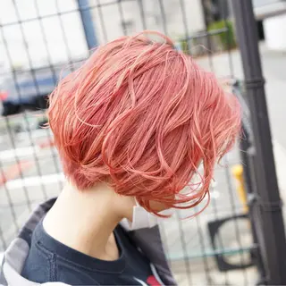 ショート カラー Lull1人美容室 バレイヤージュのヘアスタイル