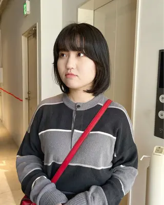 ミディアム かわい りほのヘアスタイル