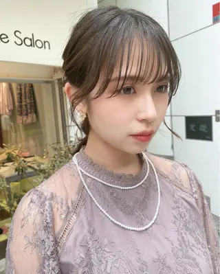 ミディアム カラー ヘアアレンジ マツエク・マツパ アイブロウ 透明感カラー🫧ヘア セット🫧松本菜月の眉毛・アイブロウイメージ