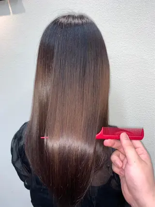 ロング パーマ ブリーチでもできる 縮毛矯正相原慎🌈のヘアスタイル