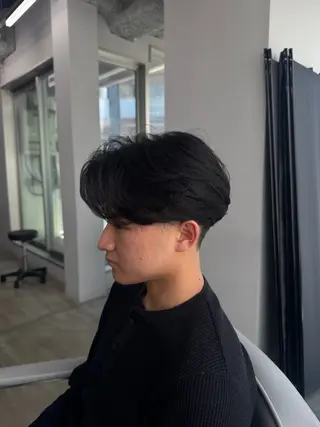 ミディアム パーマ メンズ 博多メンズヘア特化 ベップハルキのヘアスタイル