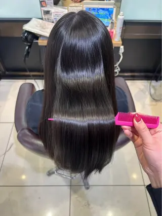 ロング カラー 韓国風艶髪カラー× 束感まつ毛🎀miuのヘアスタイル