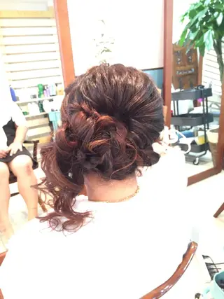 ショート ミディアム セミロング ロング カラー パーマ ヘアアレンジ メンズ 早朝✨ヘアセット 着付け/清水玲歌のヘアスタイル