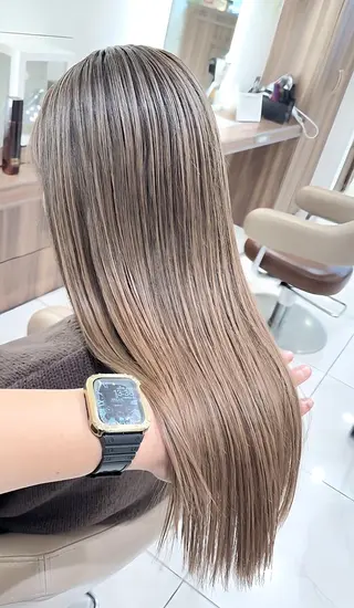 ロング カラー ＡＳＨ大宮/ブリーチ 髪質改善/カラーのヘアスタイル