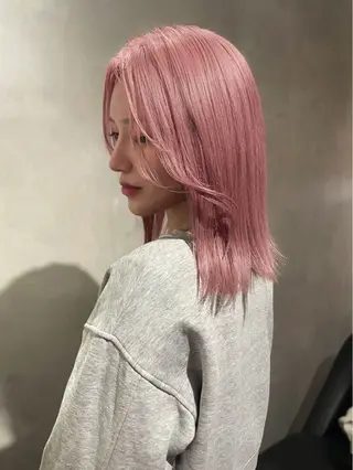 ミディアム カラー hisano / ハイトーン･透明感のヘアスタイル