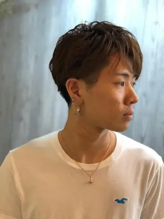 ショート パーマ 及川 祐輔のヘアスタイル