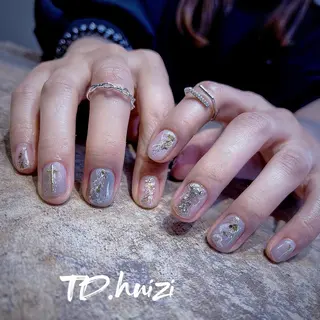 ショート めぐみのネイルサロン スタッフ練習のネイルデザイン