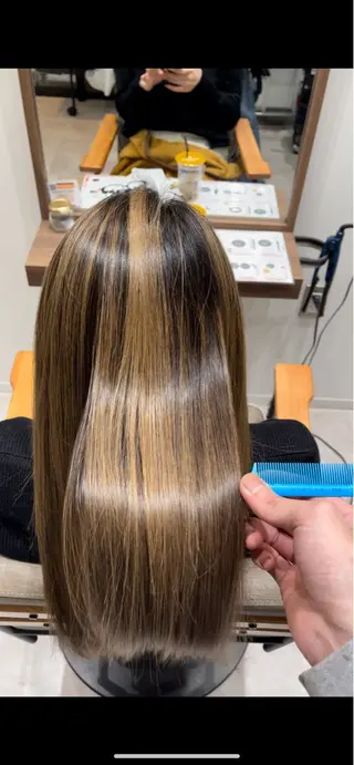 ロング 朝5分でキマる艶髪 ／ヤマダのヘアスタイル