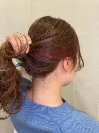 ロング カラー 宮原 佳苗のヘアスタイル