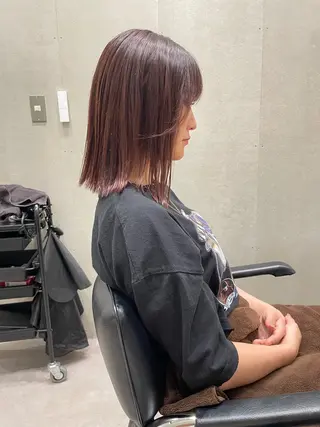 ミディアム カラー 小坂 郁美のヘアスタイル