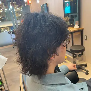 ミディアム パーマ メンズ 【メンズ特化】渡部 京弘/パーマのヘアスタイル
