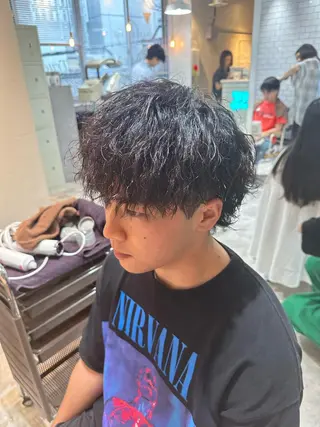 パーマ メンズ 💎メンズカット ／フェザー／細野💎のヘアスタイル