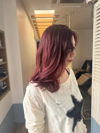 セミロング ホリグチ ルナのヘアスタイル